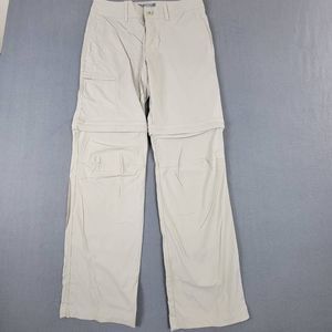 Gander Mountain Womens Guide Series Convertible Hhiking Pants Beige Stretch 4